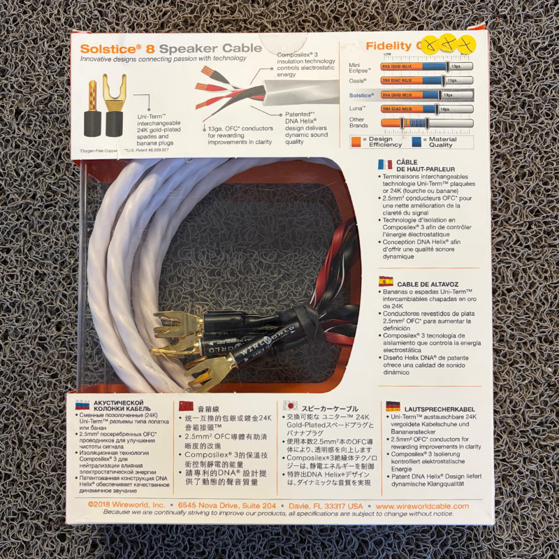 Wireworld Solstice 8 Single-Wired 3 M Cavo per altoparlanti (Outlet)